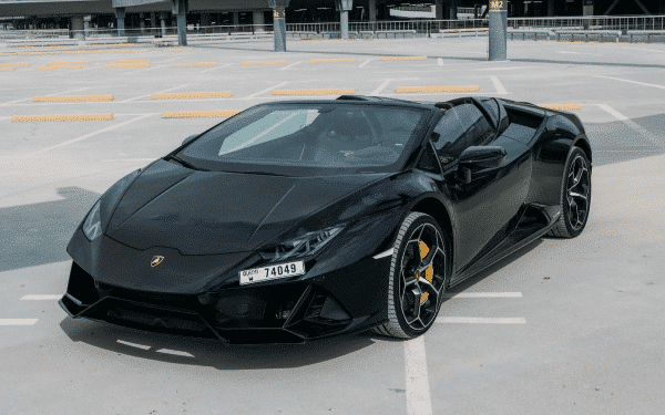 Rent Lamborghini Evo Spyder (Black), 2023 in Dubai