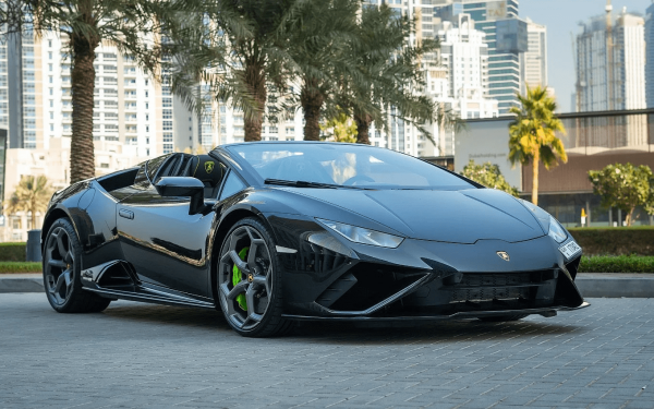 Rent Lamborghini Evo Spyder (Black), 2023 in Dubai