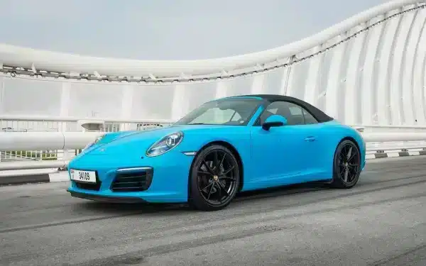Rent Porsche 911 Carrera cabrio (Blue), 2018 in Dubai