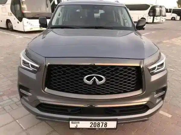 Rent Infiniti QX Series (Dark Grey), 2021 in Dubai - Image 2