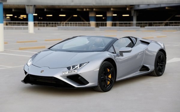 Rent Lamborghini Huracan Evo Spyder (Grey), 2023 in Dubai