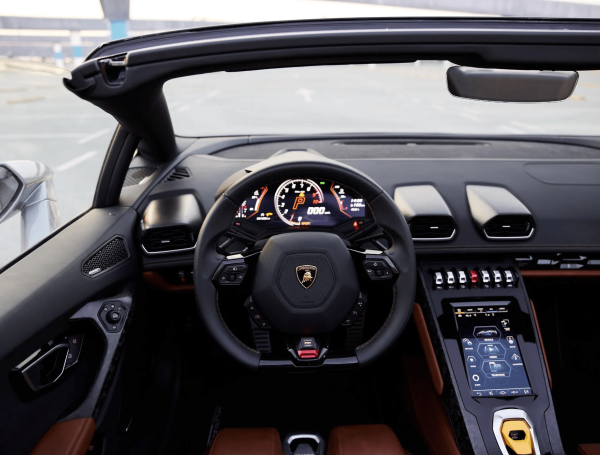 Rent Lamborghini Huracan Evo Spyder (Grey), 2023 in Dubai - Image 3