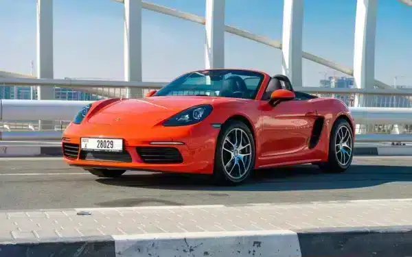 Rent Porsche Boxster 718 (Orange), 2020 in Dubai - Image 2