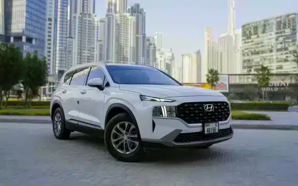 Rent Hyundai Santa Fe (Pearl White), 2023 in Dubai
