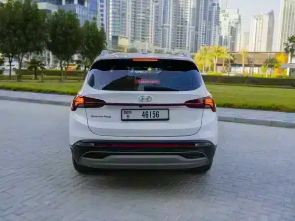 Rent Hyundai Santa Fe (Pearl White), 2023 in Dubai - Image 4