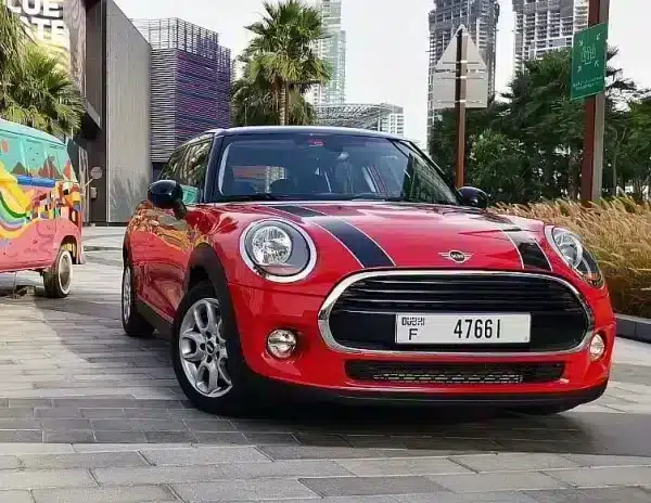 Rent Mini Cooper (Red), 2019 in Dubai