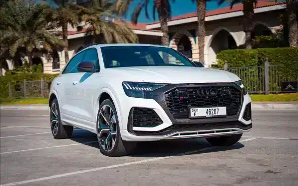 Rent Audi RSQ8 (White), 2021 in Dubai