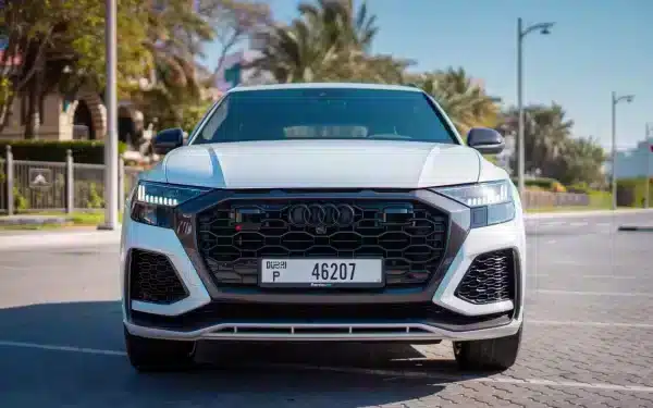 Rent Audi RSQ8 (White), 2021 in Dubai - Image 2
