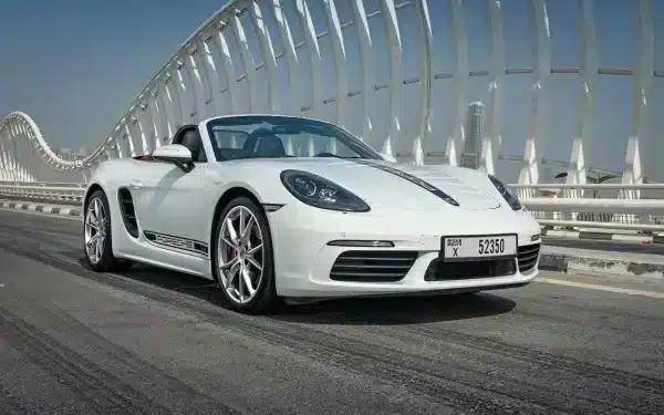 Rent Porsche Boxster 718 (White), 2019 in Dubai