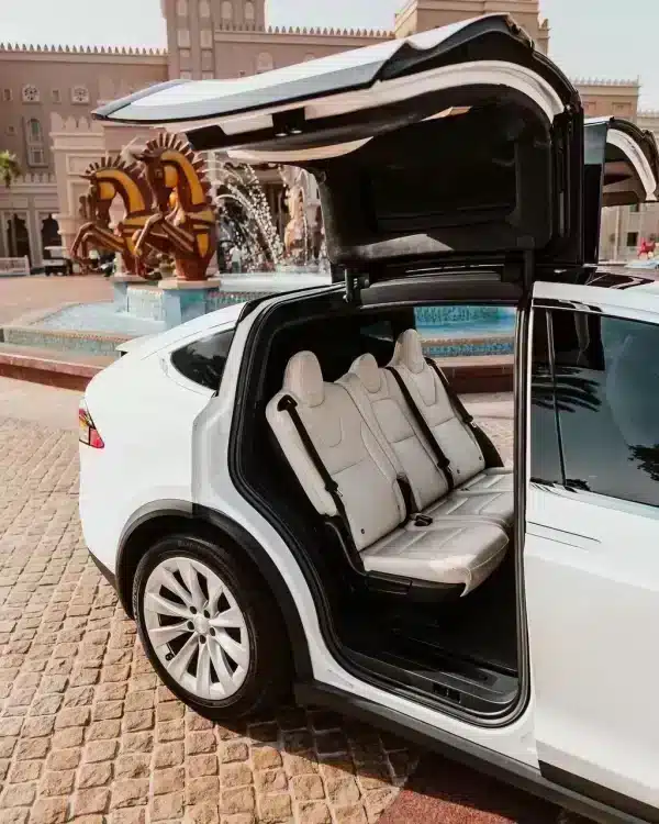 Rent Tesla Model X (White), 2021 in Dubai - Image 4