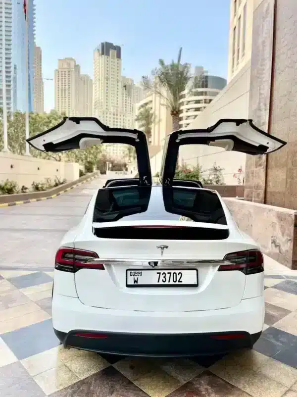 Rent Tesla Model X (White), 2021 in Dubai - Image 3