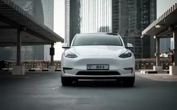 Rent Tesla Model Y Long Range (White), 2022 in Dubai