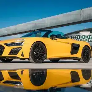 Rent Audi R8 V10 Spyder (Yellow), 2022 in Dubai