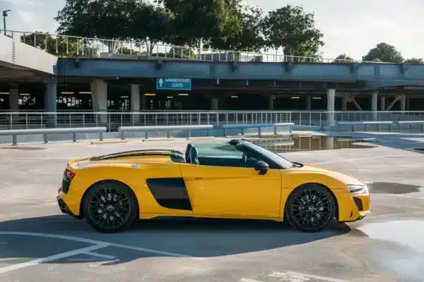 Rent Audi R8 V10 Spyder (Yellow), 2022 in Dubai - Image 2