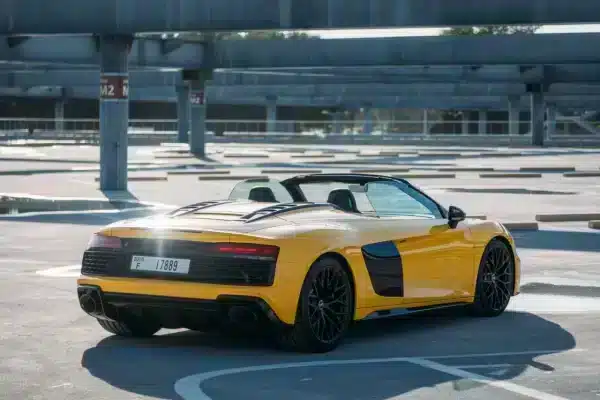 Rent Audi R8 V10 Spyder (Yellow), 2022 in Dubai - Image 6