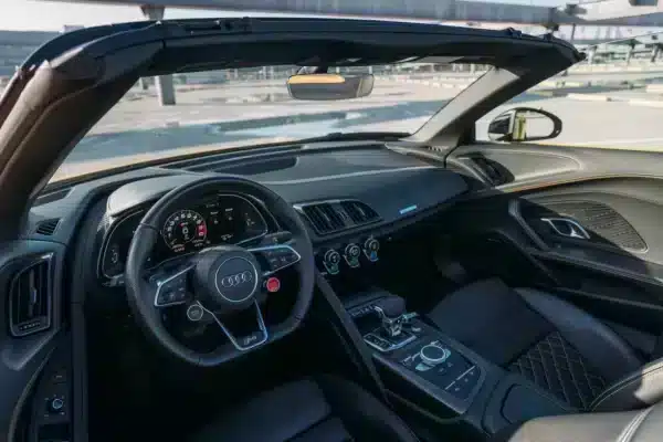Rent Audi R8 V10 Spyder (Yellow), 2022 in Dubai - Image 5