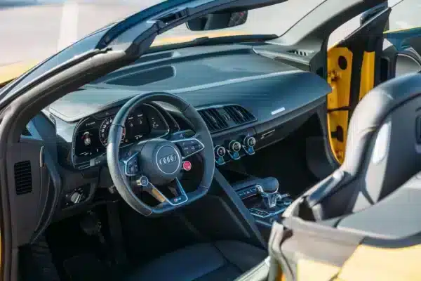 Rent Audi R8 V10 Spyder (Yellow), 2022 in Dubai - Image 4