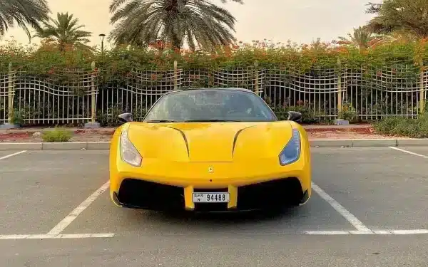 Rent Ferrari 488 (Yellow), 2018 in Dubai
