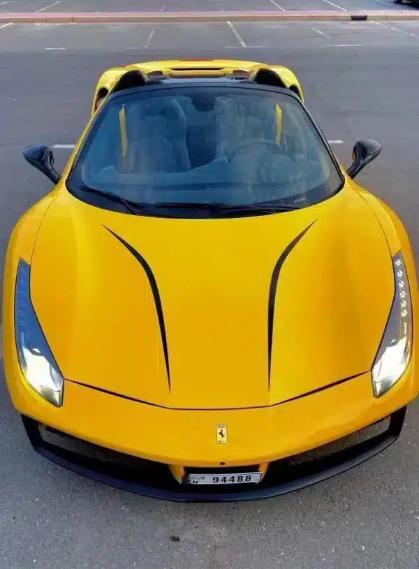 Rent Ferrari 488 (Yellow), 2018 in Dubai - Image 2