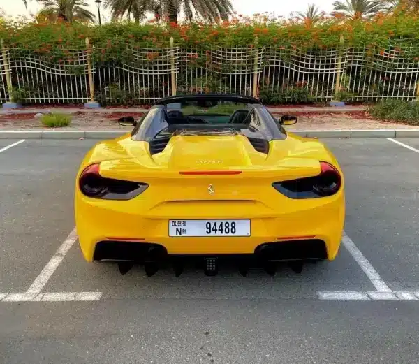 Rent Ferrari 488 (Yellow), 2018 in Dubai - Image 5