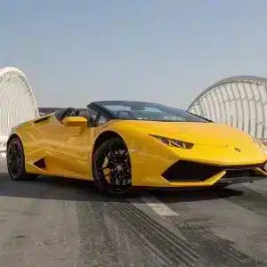 Rent Lamborghini Huracan Spyder (Yellow), 2021 in Dubai