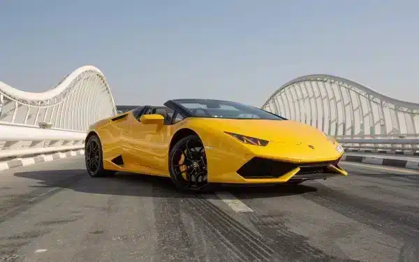 Rent Lamborghini Huracan Spyder (Yellow), 2021 in Dubai