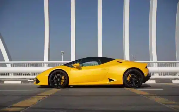 Rent Lamborghini Huracan Spyder (Yellow), 2021 in Dubai - Image 8
