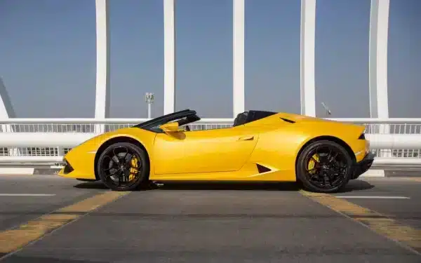 Rent Lamborghini Huracan Spyder (Yellow), 2021 in Dubai - Image 7